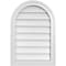 Ekena Millwork Round Top Surface Mount PVC Gable Vent w/ 2"W x 1-1/2"P Brickmould Frame, 18"W x 26"H GVPRT18X2602SN - alternate 1